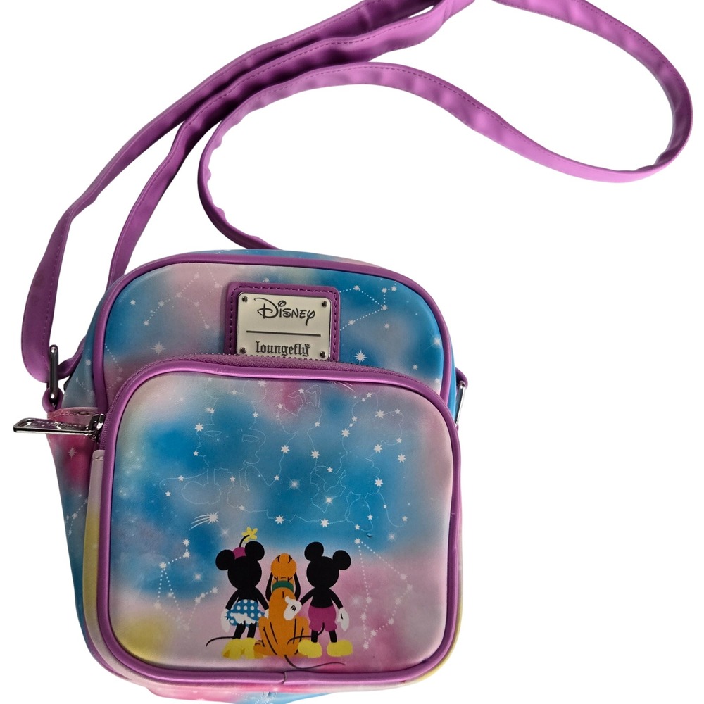 Disney Loungefly Mickey Minnie‎ Pluto Constellation Crossbody Bag Purse